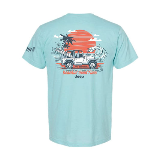 T-Shirt – Men’s Jeep® Wrangler Beachin’ Good Time – Ice Blue Heather
