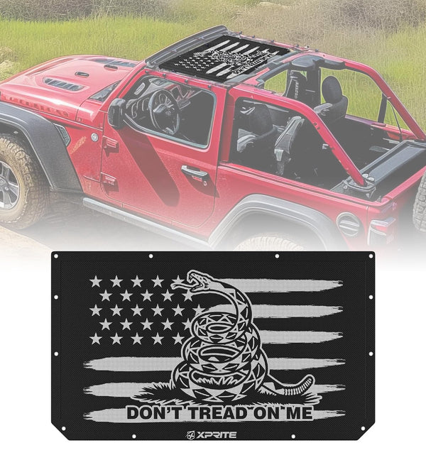 Mesh Sunshade Top – Fits Jeep Wrangler JL & Gladiator JT | UV Protection & Noise Reduction