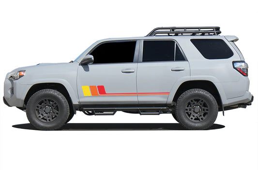 Side Door Retro Stripes Vinyl Decals Compatible with Toyota 4Runner