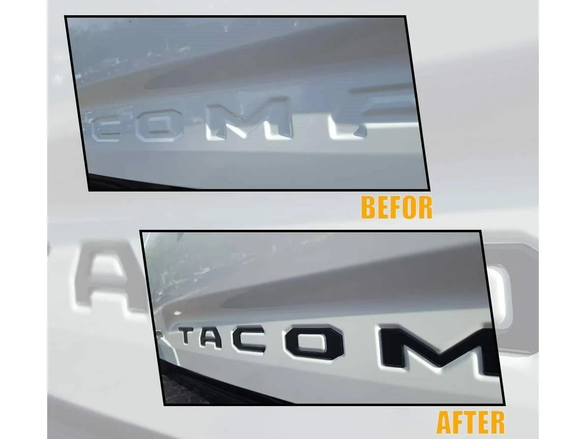 Tailgate Letter Inserts for 2016–2023 Toyota Tacoma