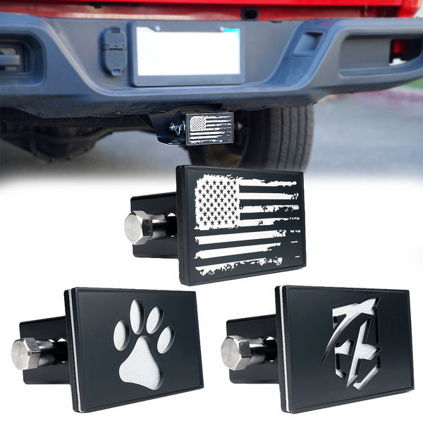 Aluminum Trailer Hitch Cover for 2" Receivers – USA Flag Design