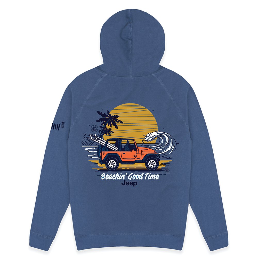 Hoodie – Men’s Jeep® Beachin’ Zip French Terry – Slate Blue