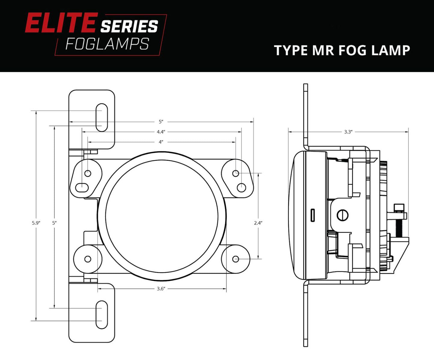 Elite Series Fog Lamps for 2018-2025 Jeep JL Wrangler (pair)