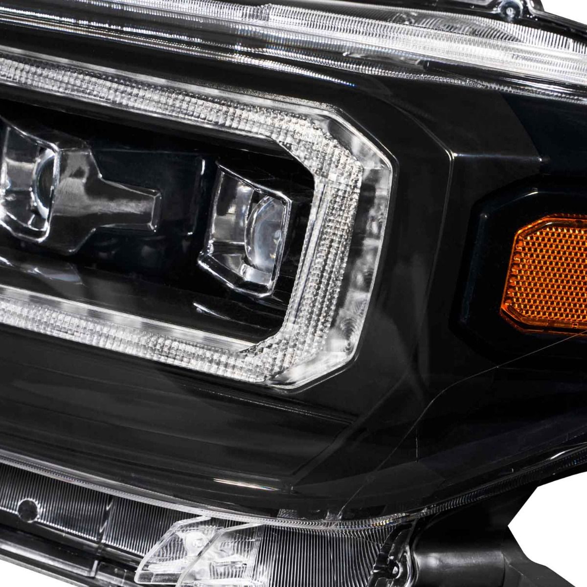 2016-2023 Toyota Tacoma LED Projector Headlights with Amber DRL (pair)