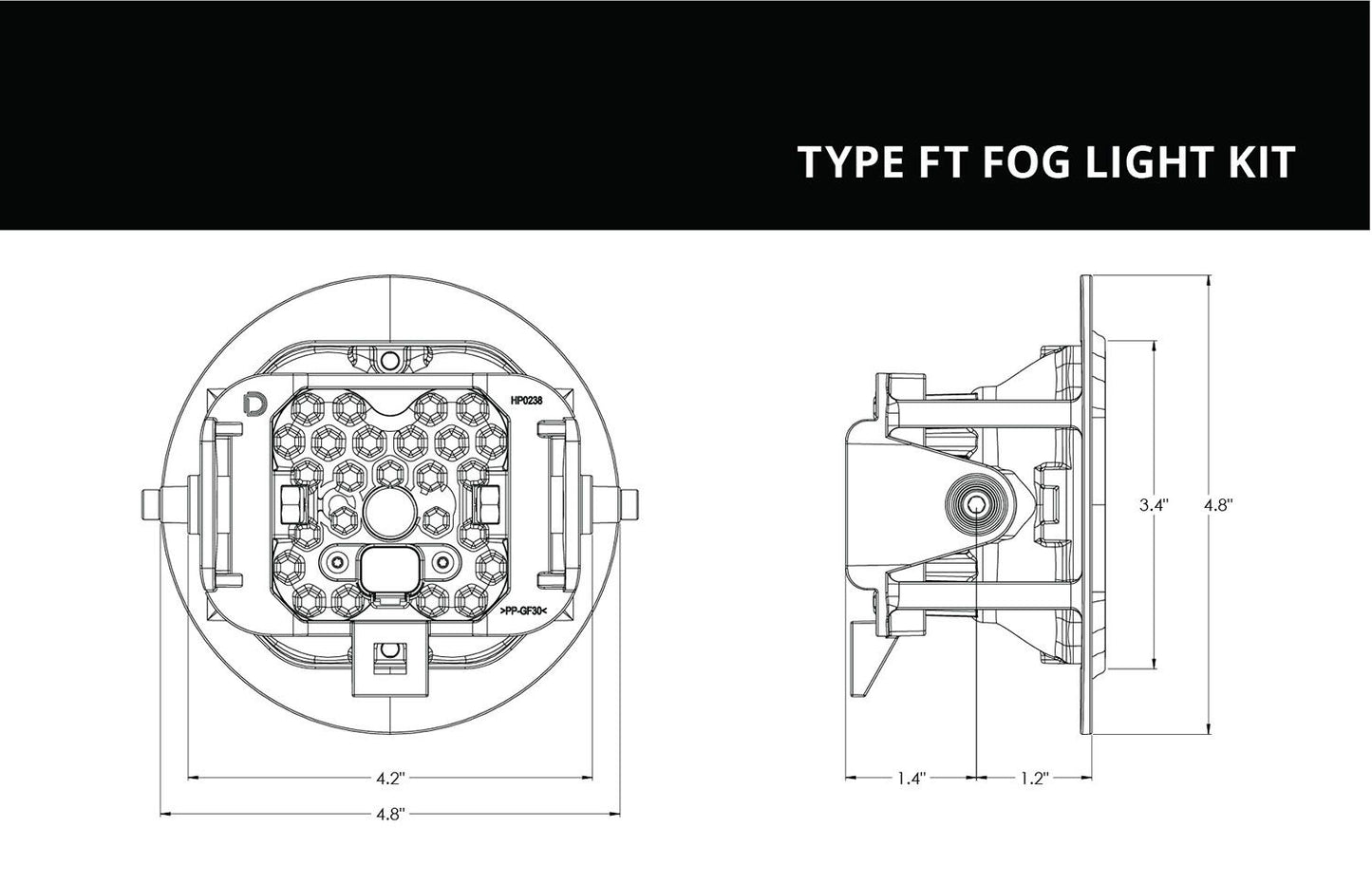 SS3 LED Fog Light Kit for 2005-2011 Toyota Tacoma