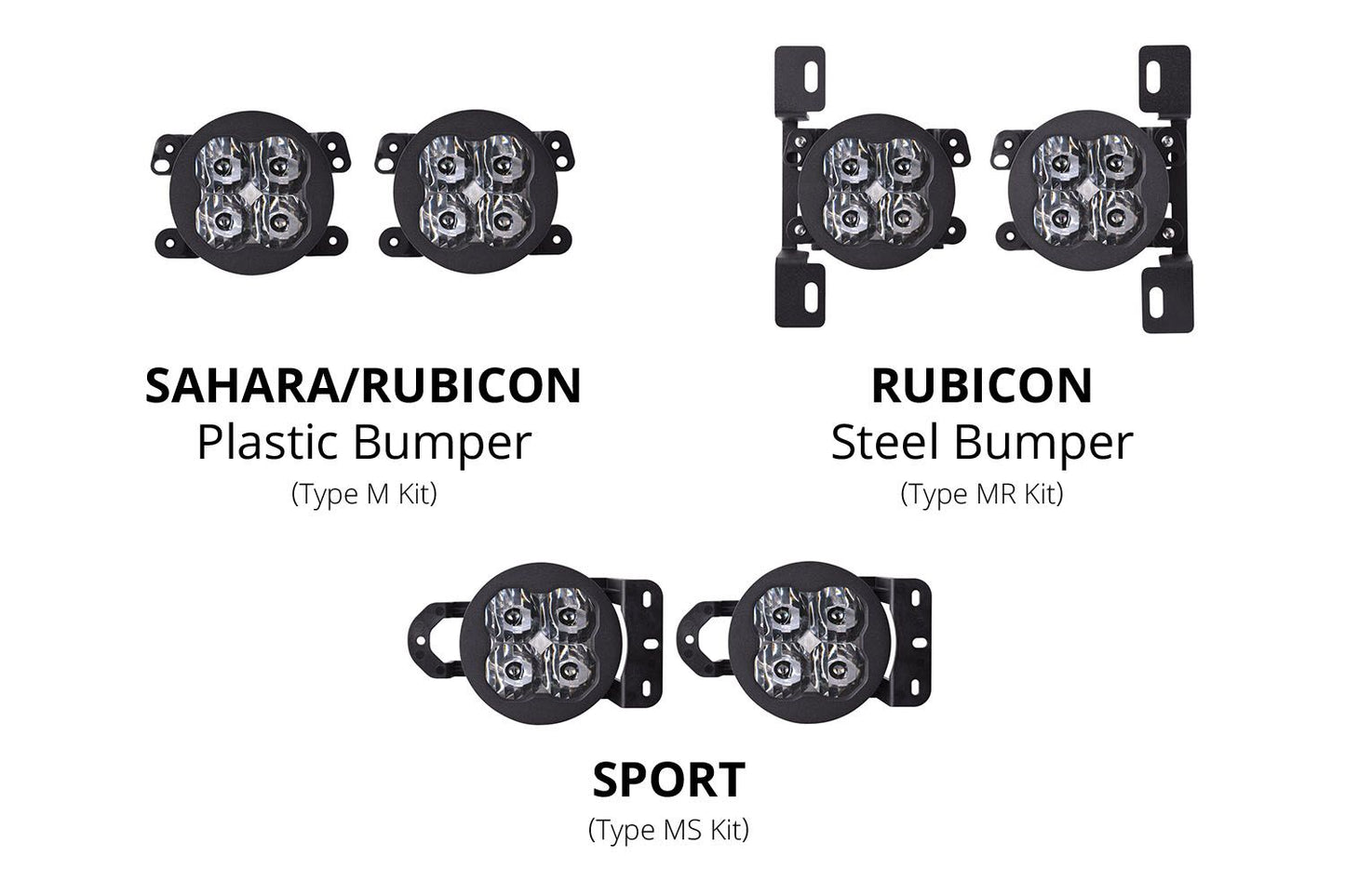 SS3 LED Fog Light Kit for 2018-2025 Jeep JL Wrangler