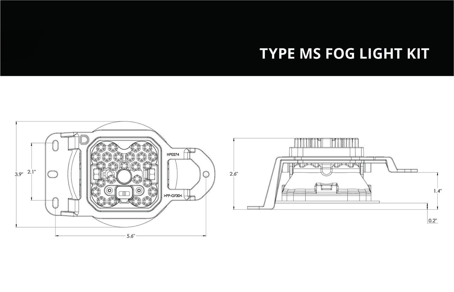 SS3 LED Fog Light Kit for 2018-2025 Jeep JL Wrangler