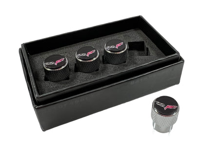 Chevrolet Corvette C6 Knurled Valve Stem Caps