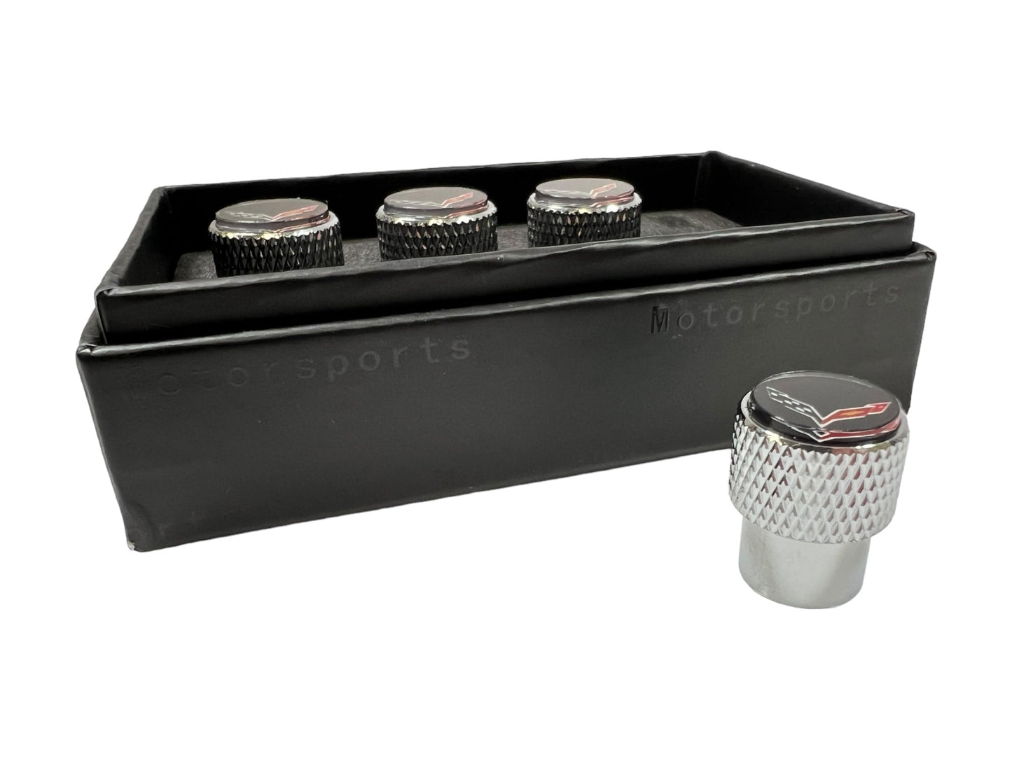 Chevrolet Corvette C7 Knurled Valve Stem Caps