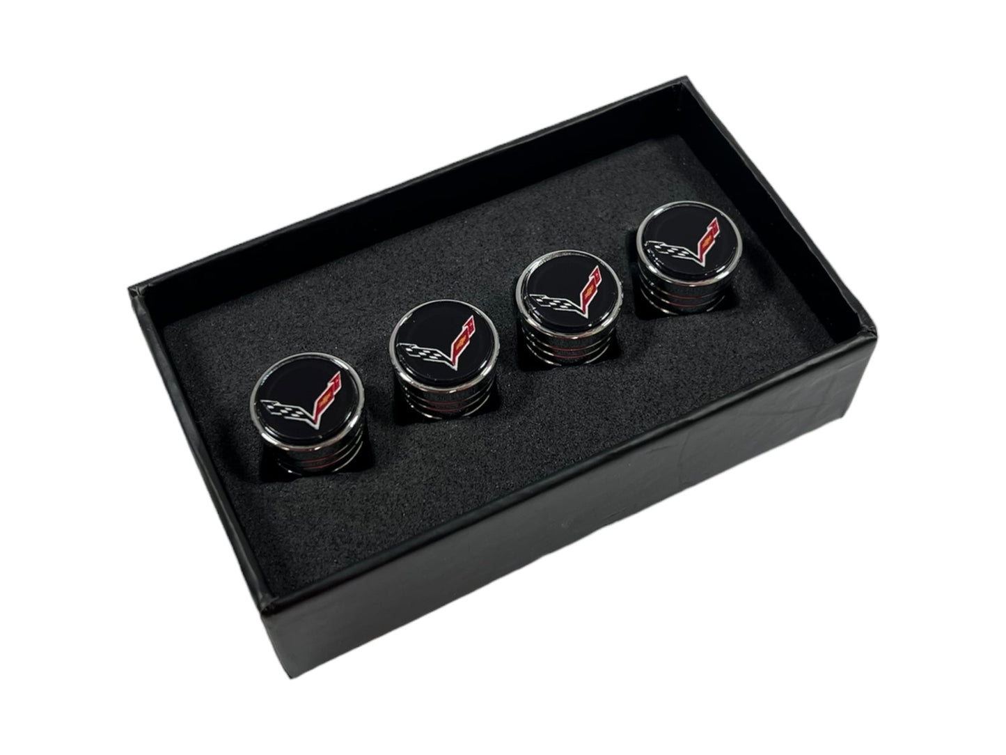 Chevrolet Corvette C7 Chrome Tapered Valve Stem Caps