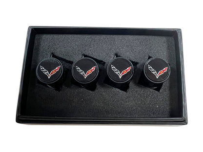 Chevrolet Corvette C7 Carbon Fiber Valve Stem Caps