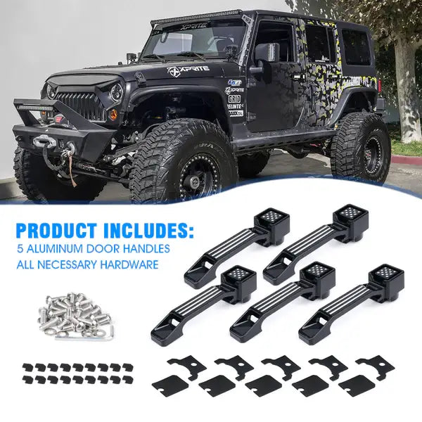 Freedom Series Billet Aluminum Door Handle Set – Fits 2007–2018 Jeep Wrangler JK/JKU