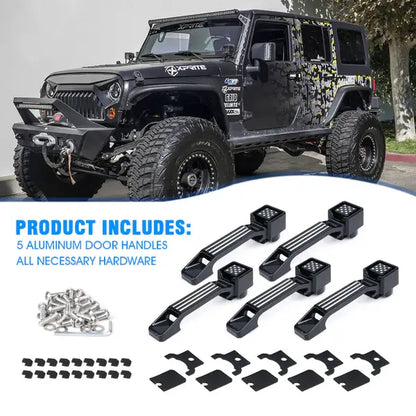 Freedom Series Billet Aluminum Door Handle Set – Fits 2007–2018 Jeep Wrangler JK/JKU