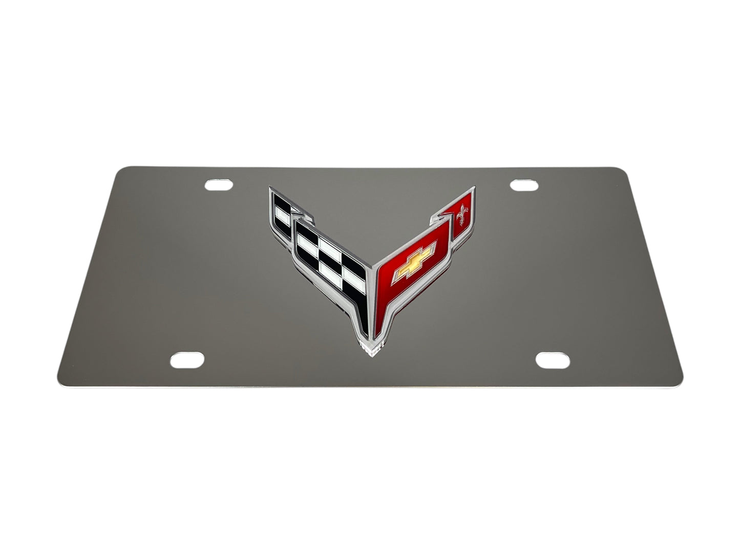 Chevrolet Corvette C8 Stainless Steel License Plate – Premium Finish