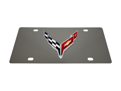 Chevrolet Corvette C8 Stainless Steel License Plate – Premium Finish