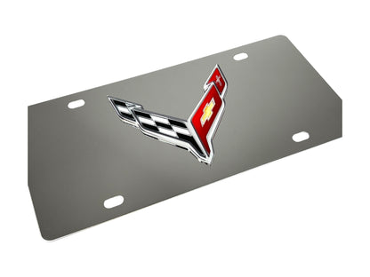 Chevrolet Corvette C8 Stainless Steel License Plate – Premium Finish