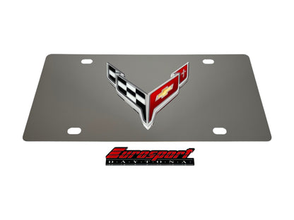 Chevrolet Corvette C8 Stainless Steel License Plate – Premium Finish