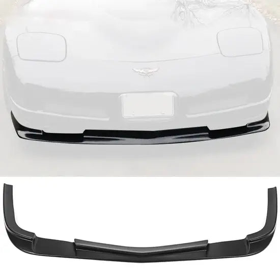 1997-2004 Chevy Corvette C5 ZR1 Style Unpainted Black Front Bumper Lip
