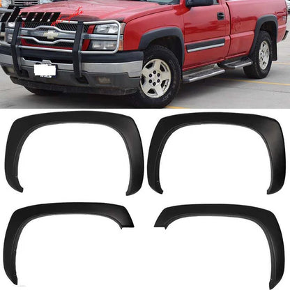 1999-2006 Chevy Silverado Sierra Fender Flare OE Style Matte Black PP