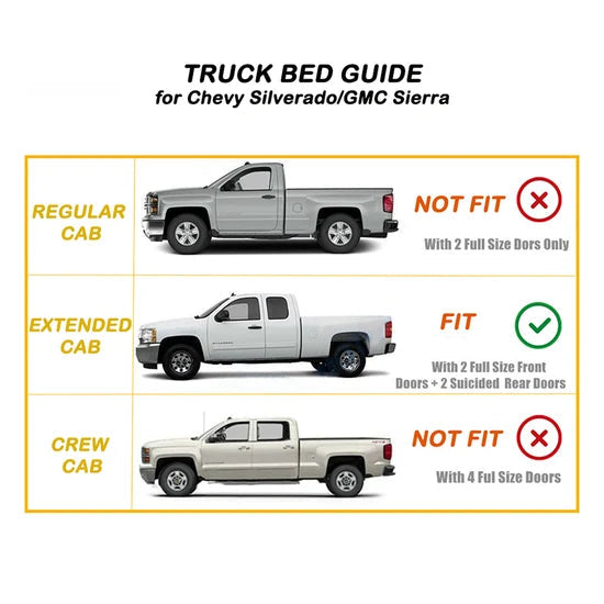 Window Visor for Chevy Silverado GMC Sierra Extended Cab 1999-2006 Acrylic