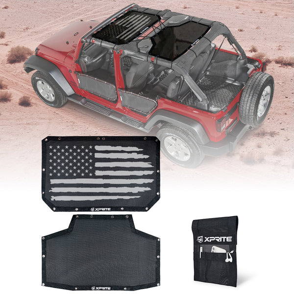 Sun Shade Cover for Jeep Wrangler JK Unlimited 4-Door 2007–2018