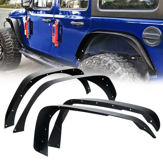 Grind Series Steel Fender Flare Kit – Fits 2018+ Jeep Wrangler JL