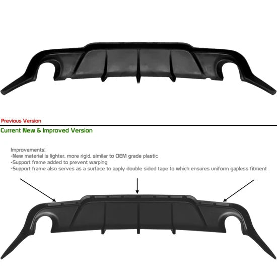 Rear Diffuser Bumper Lip Bodykit for Lexus IS 2006-2013 DMR Style Black PP