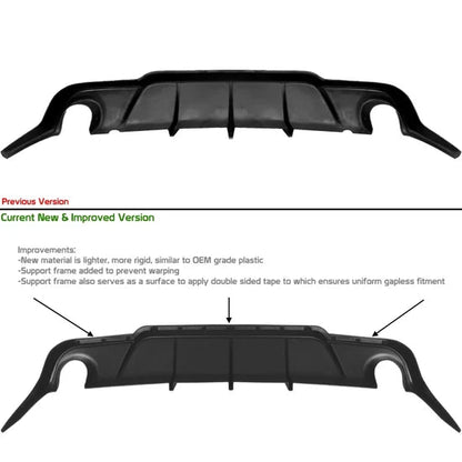 Rear Diffuser Bumper Lip Bodykit for Lexus IS 2006-2013 DMR Style Black PP