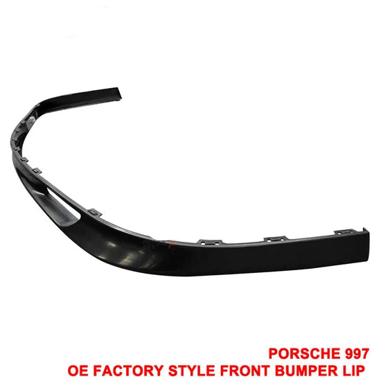 Front Bumper Lip for Porsche 997 2007-2013 OEM Style Unpainted Black PU