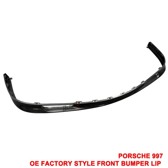 Front Bumper Lip for Porsche 997 2007-2013 OEM Style Unpainted Black PU