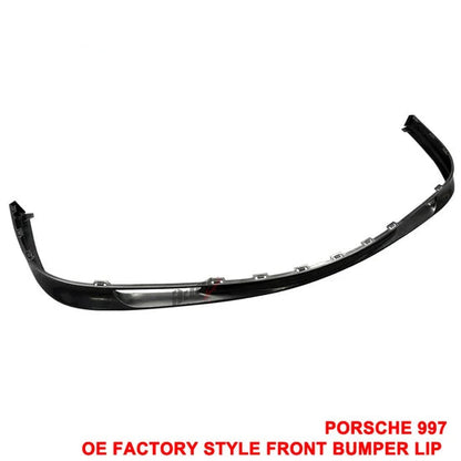 Front Bumper Lip for Porsche 997 2007-2013 OEM Style Unpainted Black PU