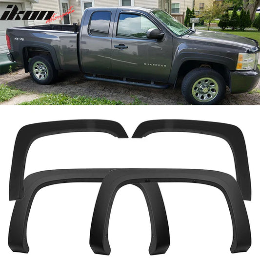 2007–2014 Chevy Silverado 1500/2500HD/3500HD Fender Flares – 6.5' & 8' Bed (Set of 4)