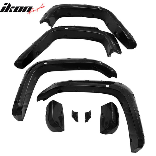 2007–2015 Toyota FJ Cruiser Rivet Style Fender Flares – Smooth Black (8-Piece)
