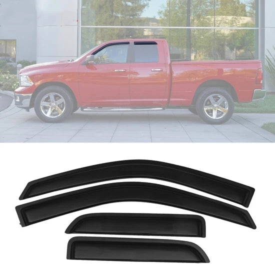 Window Visor for Dodge Ram 1500 Quad Cab Extended Pickup 2009-2024 Acrylic