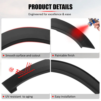 2010-2018 Dodge Ram 2500 3500 Unpainted PP Fender Flares 4PC
