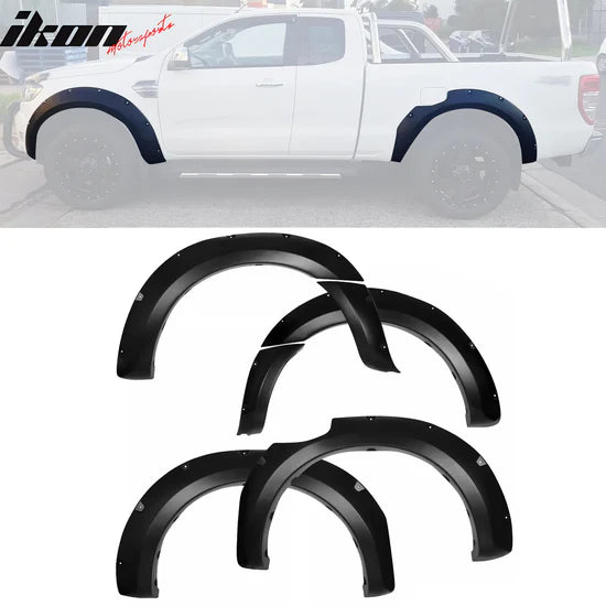 Wheel Fender Flares Cover for Ford Ranger T6 XL XLT 2011-2016 Pocket Style