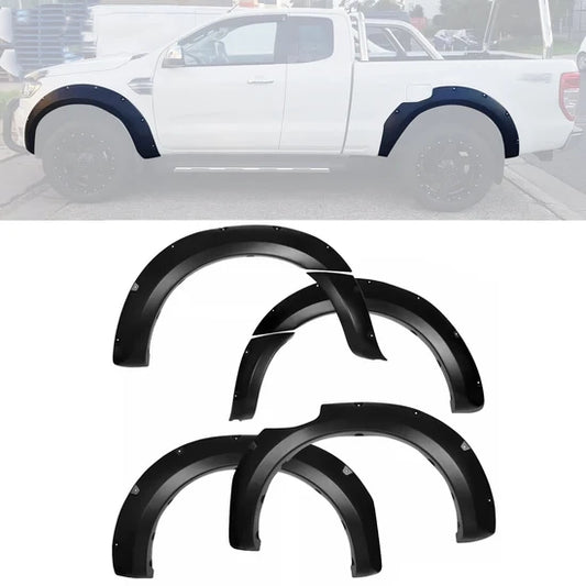 2011–2016 Ford Ranger T6 XL/XLT Pocket Style Fender Flares (Set of 4)