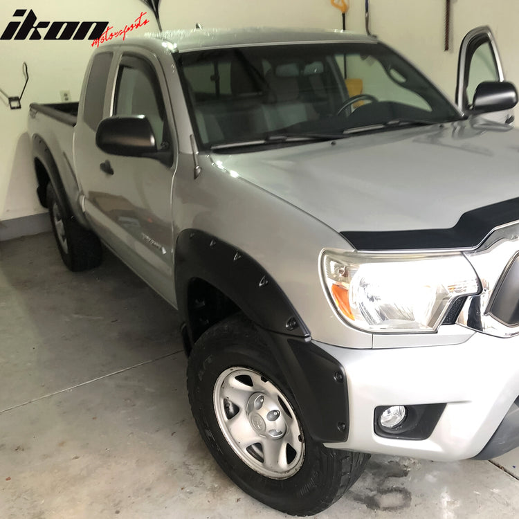 Fender Flares for Toyota Tacoma 2012-2015 Pocket Rivet Black PP 73.5" Bed