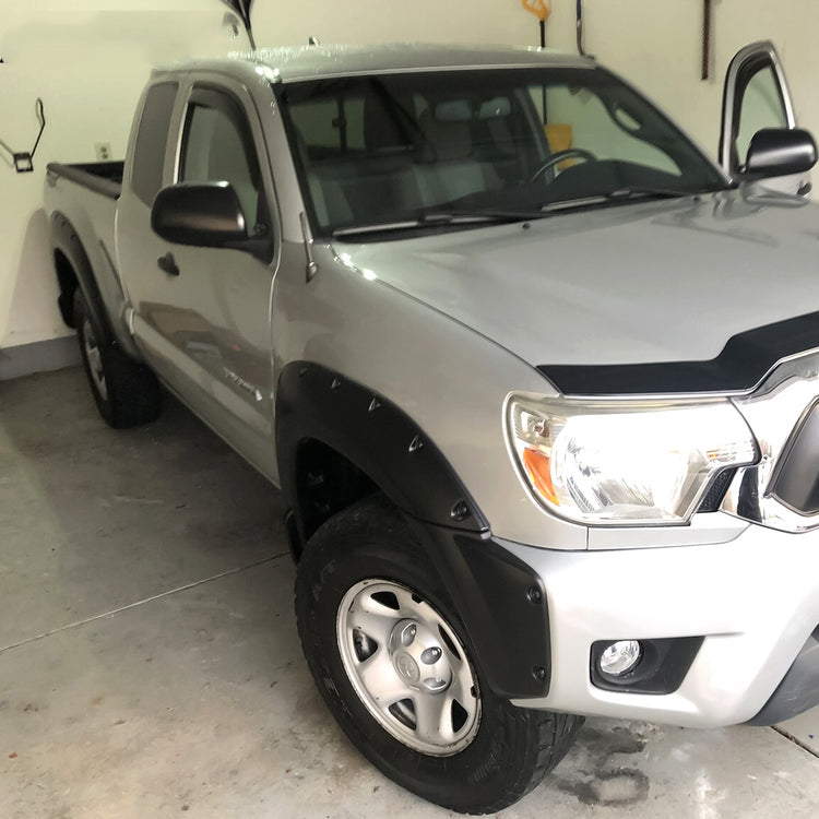 Fender Flares for Toyota Tacoma 2012-2015 Pocket Rivet Black PP 73.5" Bed