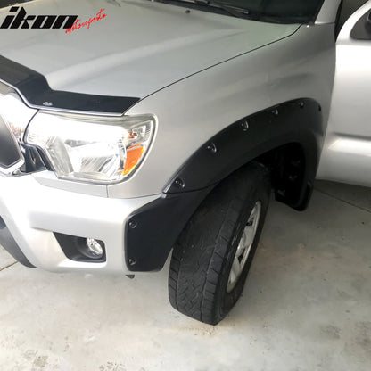 Fender Flares for Toyota Tacoma 2012-2015 Pocket Rivet Black PP 73.5" Bed