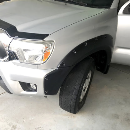 Fender Flares for Toyota Tacoma 2012-2015 Pocket Rivet Black PP 73.5" Bed