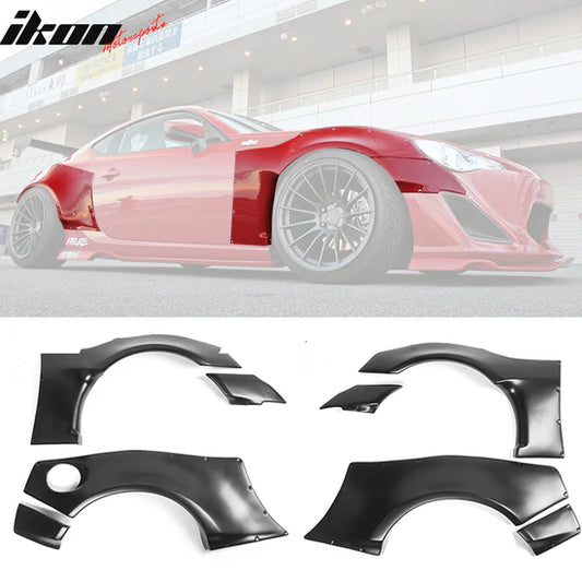 GR Style Fender Flares Kit (8-Piece) for 2013-2020 Scion FR-S, Subaru BRZ & Toyota 86