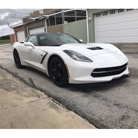 2014-2019 Chevrolet Corvette C7 ST Style Unpainted Front Bumper Lip PU