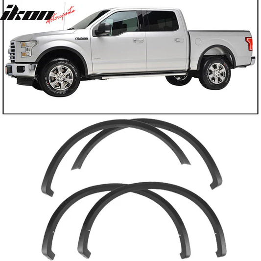 2015–2017 Ford F-150 Smooth Black Fender Flares – 2-Door & 4-Door (Set of 4)