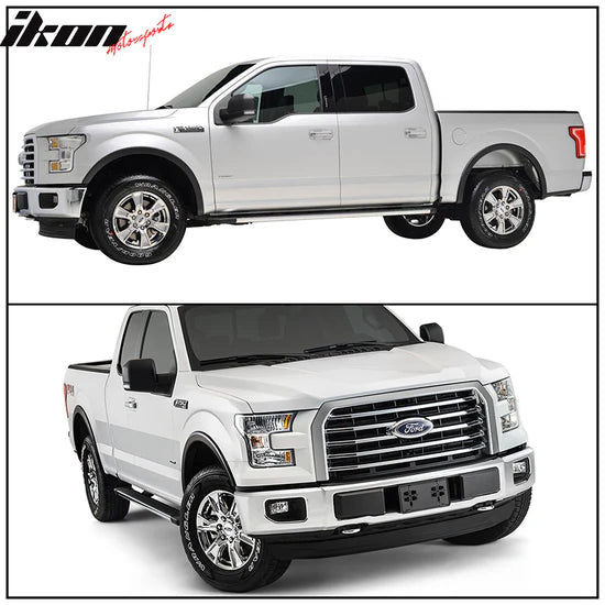 2015-2017 Ford F150 Pickup 4Dr 2Dr Smooth Black Fender Flares PP 4Pcs