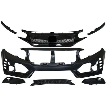 2016-2021 Honda Civic 10th-Gen Type-R Style Front Bumper Conversion