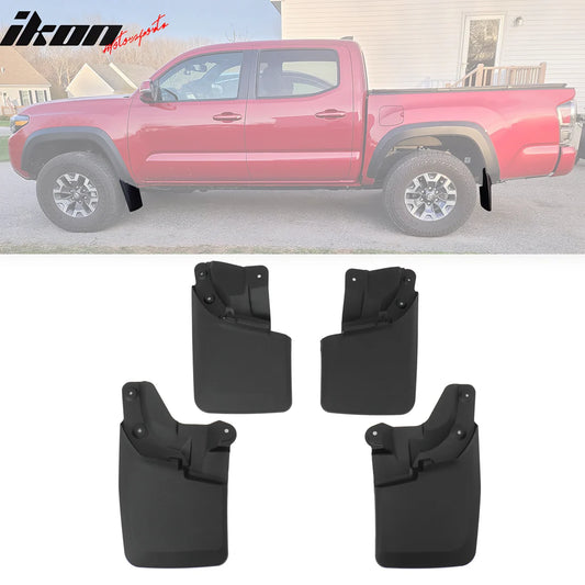 2016–2023 Toyota Tacoma Mud Flaps – Splash Guards for Models with OEM Fender Flares (Set of 4)