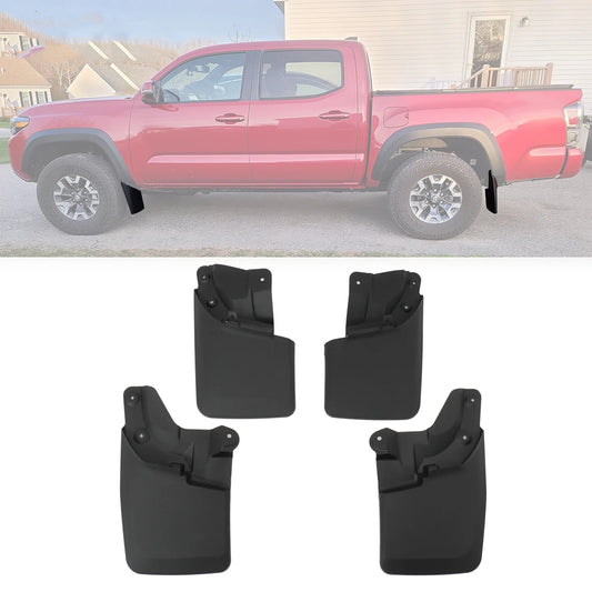 2016–2023 Toyota Tacoma Mud Flaps – Splash Guards for Models with OEM Fender Flares (Set of 4)