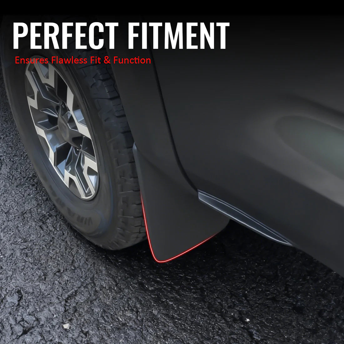 Mud Flaps Splash Guards for Toyota Tacoma 2016-2023 w/ OEM Fender Flares PP