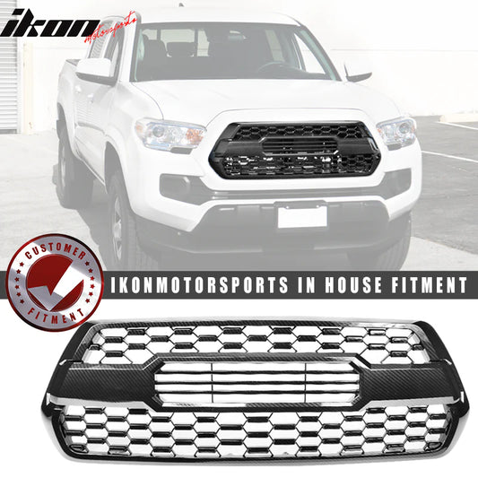 2016–2023 Toyota Tacoma T Style Front Grille – Carbon Fiber Look (Letters Not Included)